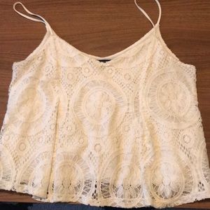 Off white lace tank top.